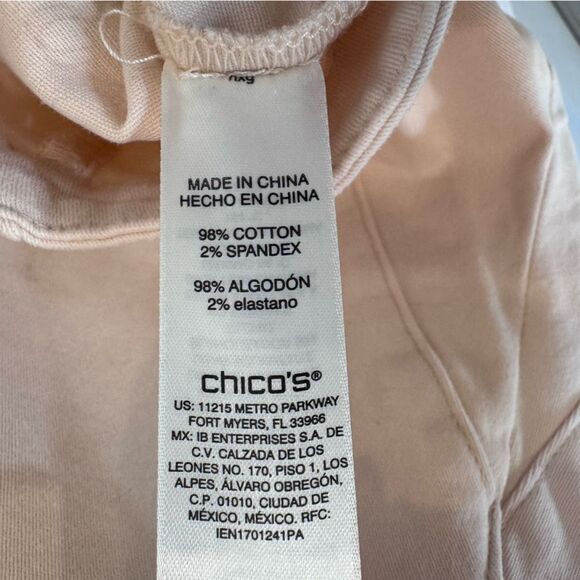 Chico’s Casual Solid Jqcket with stretch in pale pink size 2-4 US size NWT - Picture 10 of 13